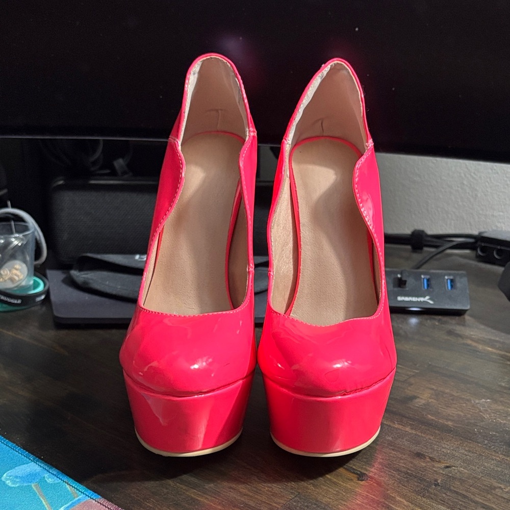 Stylish Pink Platform Heels